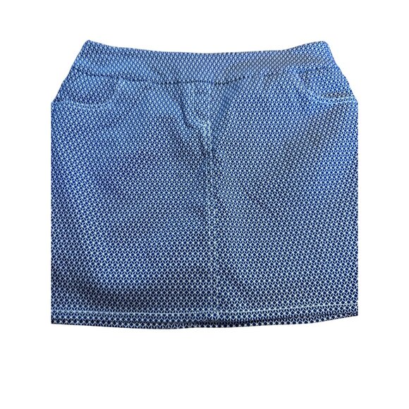 Attire New York Womens Blue Geometric Skort Size 4 Rayon/Nylon/Spandex - Picture 8 of 11